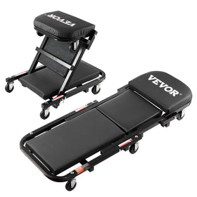 VEVOR front view of creeper showing full-length cushioned surface and stability benefit