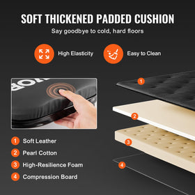 VEVOR headrest detail showing supportive cushion to reduce neck strain benefit