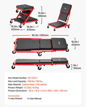 VEVOR height scale comparing 5 inch clearance for fitting under vehicles benefit
