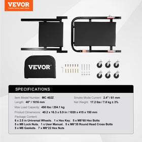 VEVOR in lay-down mode rolled under a car showing tight-clearance access benefit