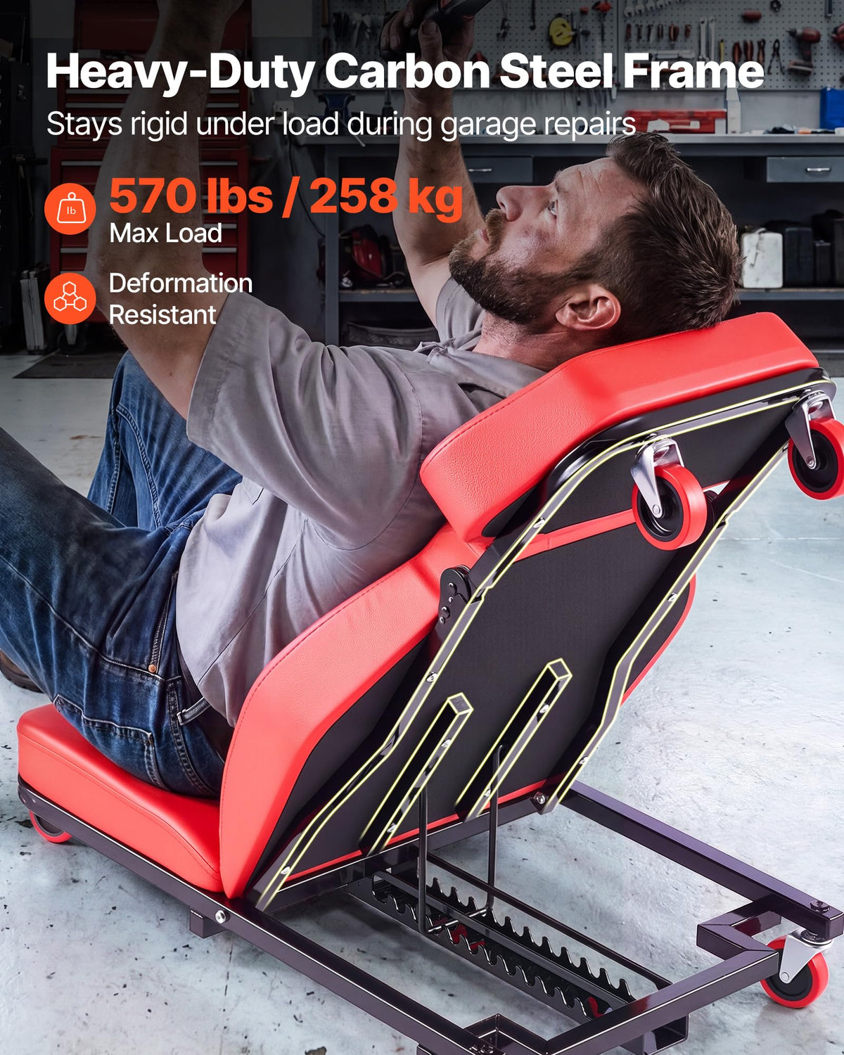 VEVOR converted to seat mode in garage improving upright tasks