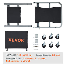 VEVOR size comparison with toolbox to show compact portability benefit