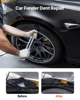 VEVOR curved rod close-up demonstrating reach into tight fender gaps
