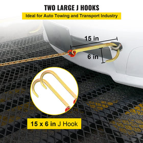 VEVOR detachable shackle closeup demonstrating flexible connection options