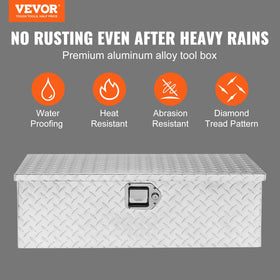 VEVOR diamond-plate close-up highlighting corrosion resistance