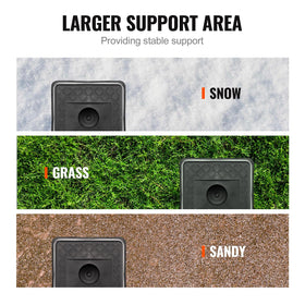 VEVOR drainage hole detail showing moisture prevention benefit