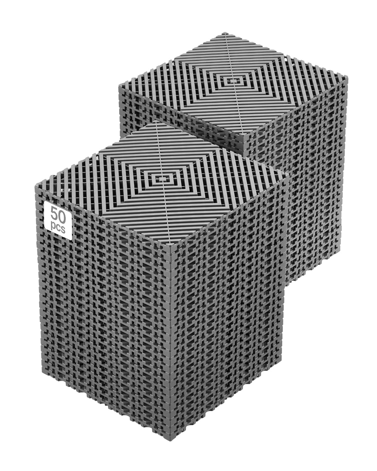 VEVOR drainage mat front assembly showing full 50-piece layout and durable finish
