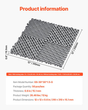 VEVOR drainage tiles forming a garden pathway that sheds water and prevents mud