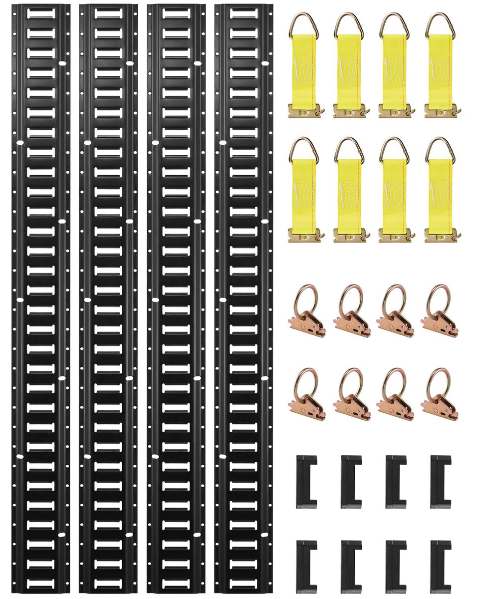 VEVOR front view of rails and accessories showing a complete secure kit