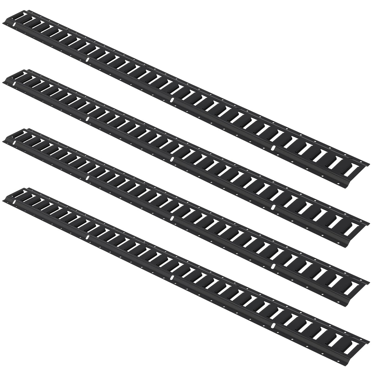 VEVOR rails with a tape measure for size and placement clarity
