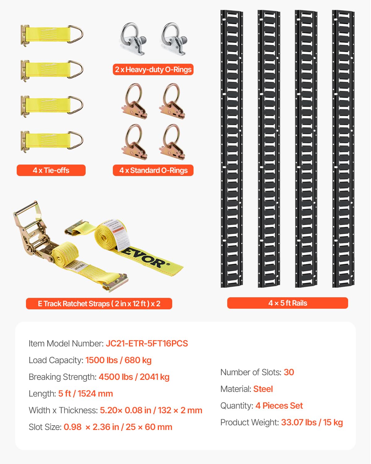 VEVOR straps securing a motorcycle showing stable transport protection