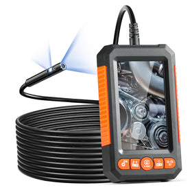 VEVOR endoscope front view showing dual-lens and probe for clear inspections