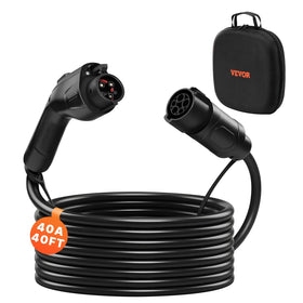 VEVOR front J1772 connector showing durable grip and easy handling