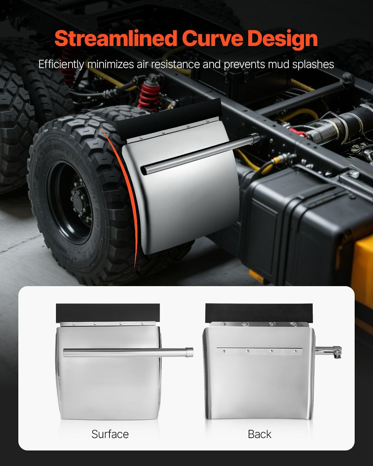 VEVOR close-up of rubber insert showing shock absorption benefit