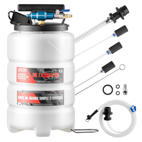 VEVOR fluid extractor front view showing tank and handle for portable servicing