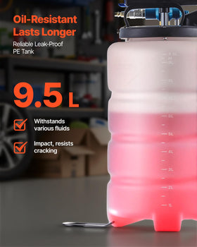 VEVOR extractor in use on a car engine offering clean, no‑drip fluid removal