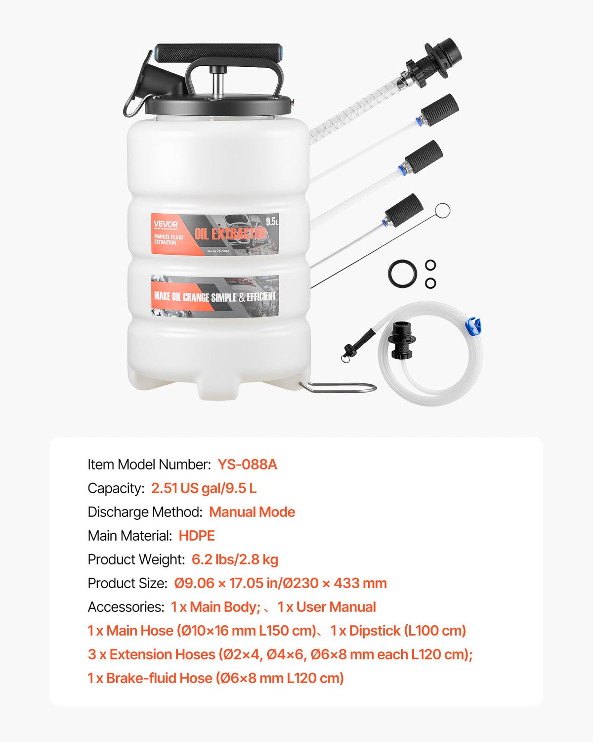 VEVOR extractor in use under car hood for quick oil removal benefit