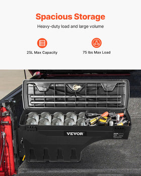 VEVOR folded flat in bed saving cargo space and minimizing intrusion