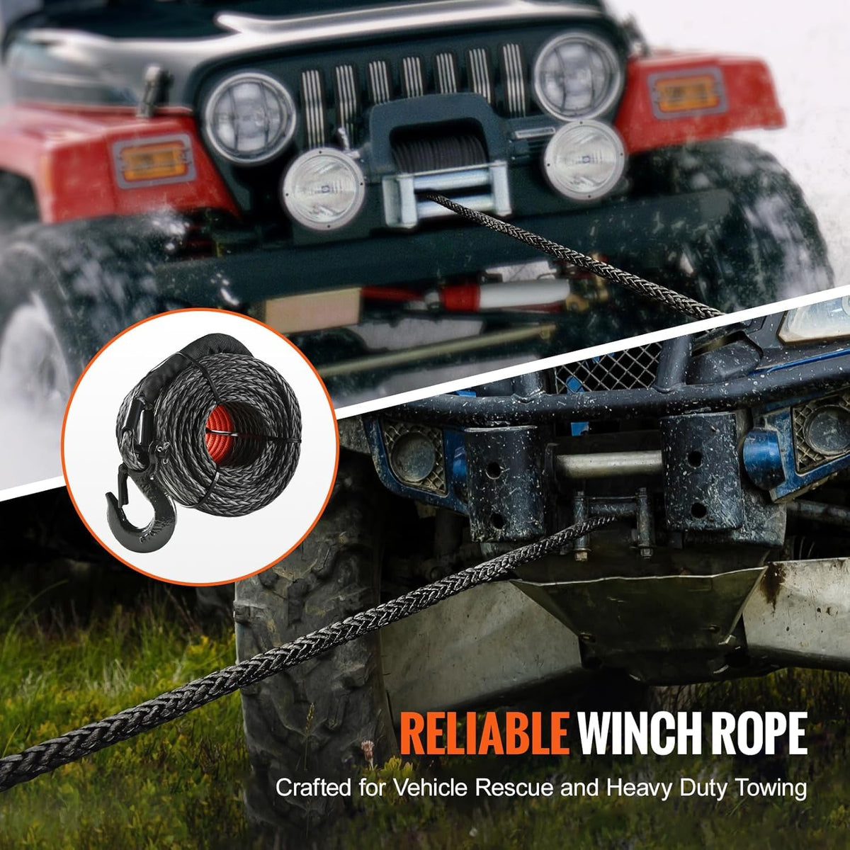 VEVOR forged ram's horn hook close-up demonstrating strength