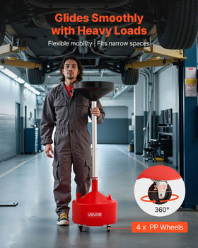 VEVOR four swivel wheels rolling smoothly for easier shop mobility