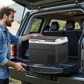 VEVOR at a campsite lifestyle shot shows outdoor convenience and food safety