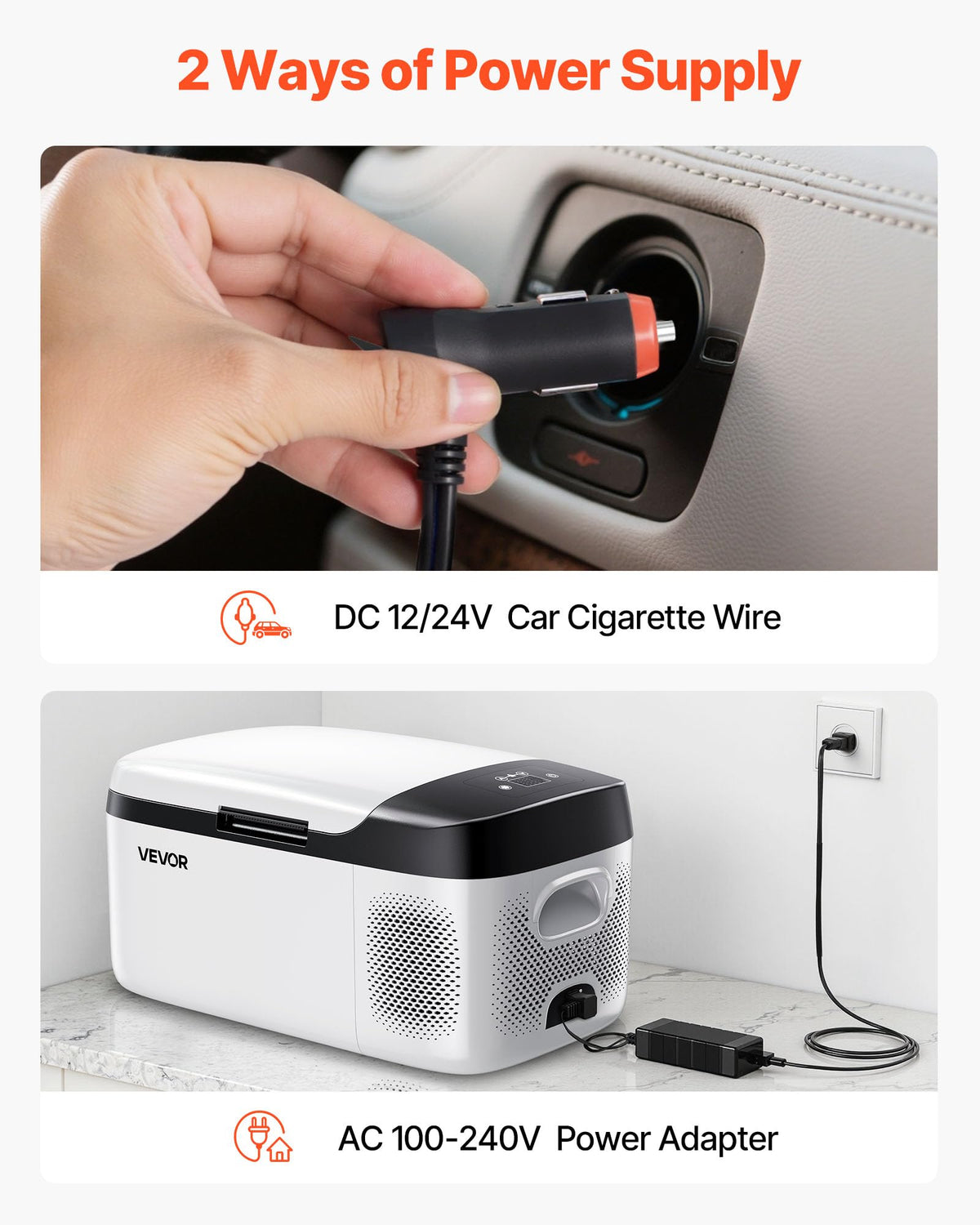 VEVOR fridge side vents visible for efficient heat dissipation benefit
