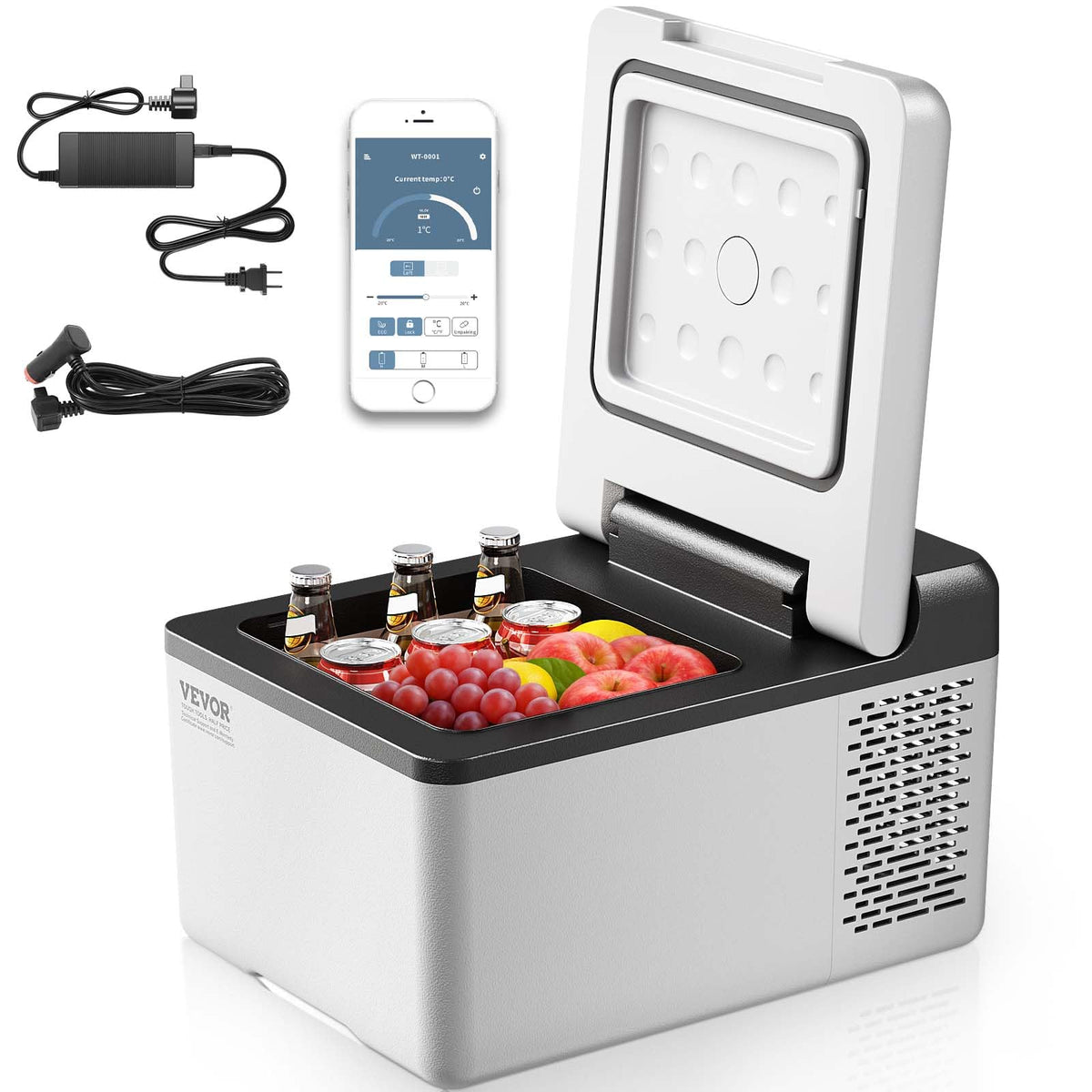 VEVOR front control panel showing temperature and modes, quick adjustments benefit