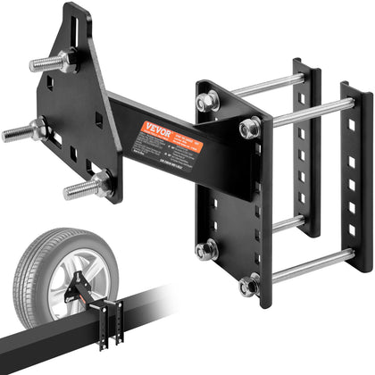 VEVOR front view of spare tire carrier showing compact, secure mounting benefit