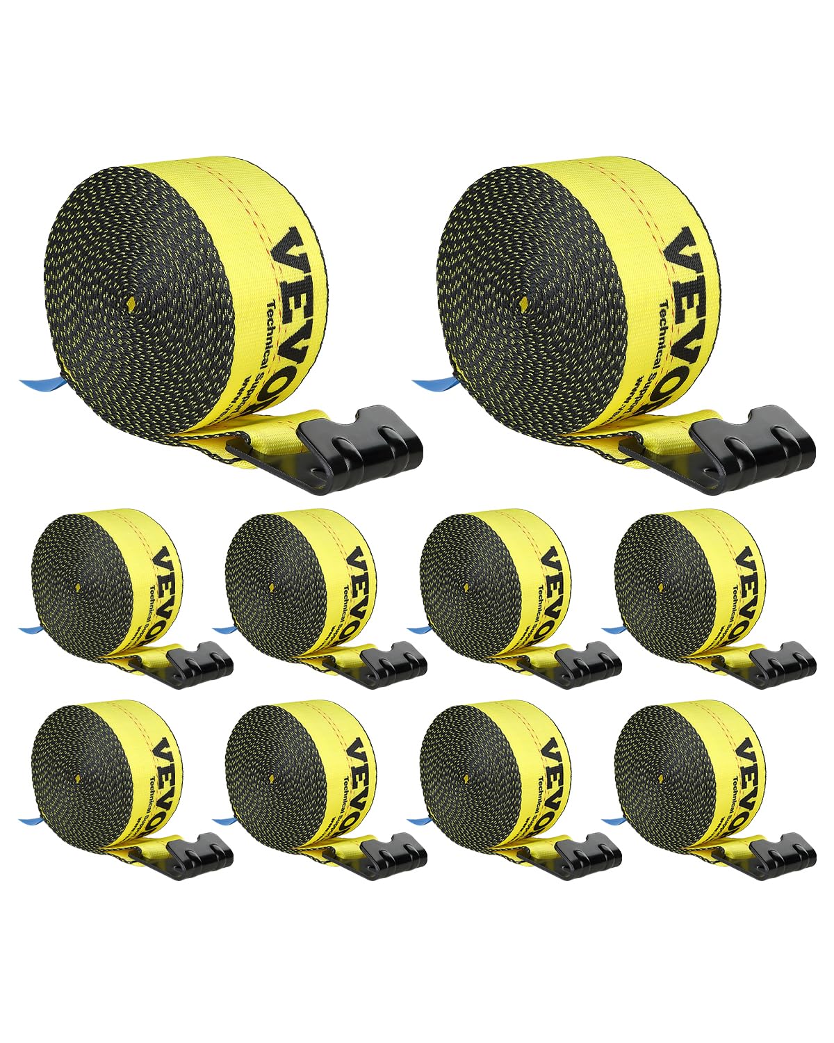 VEVOR front view of 10-pack straps showing full kit and value