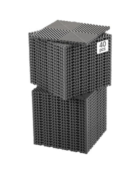 VEVOR front view of 40-piece drainage mat pack showing size and color for quick setup benefit