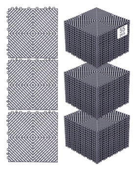 VEVOR front view of 55-piece tile pack showing modular convenience and heavy-duty build