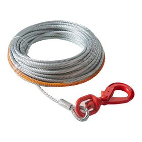 VEVOR front view of winch cable packaging showing length and specs for confidence