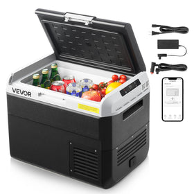 VEVOR front view of car refrigerator shows compact durable design and easy access