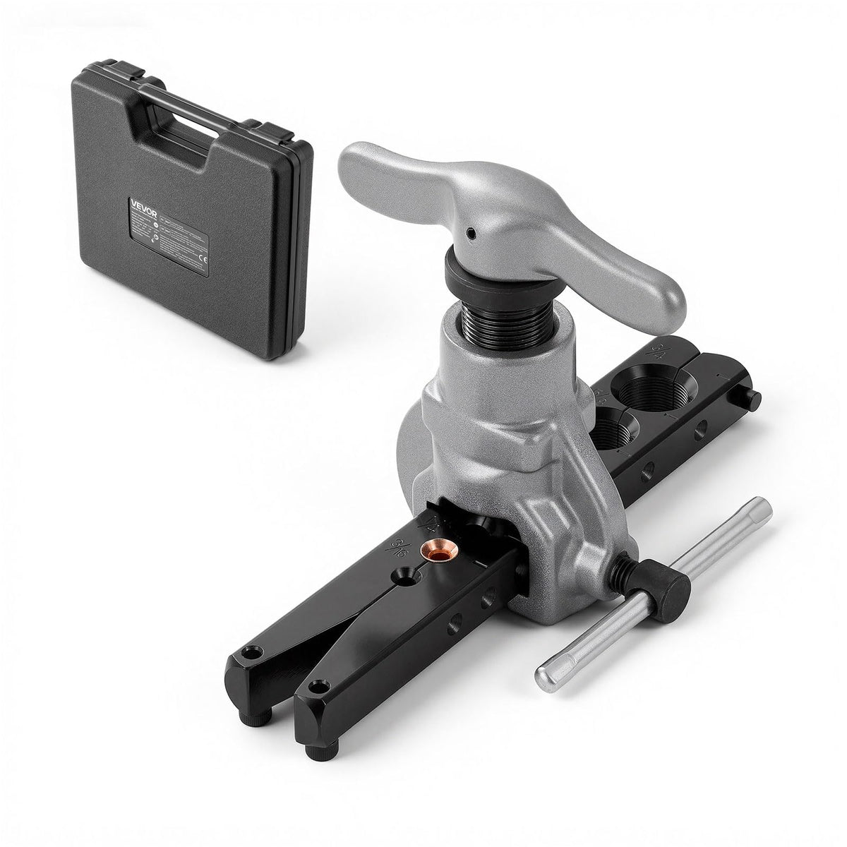 VEVOR front view of flaring tool kit showing components and case for organized transport