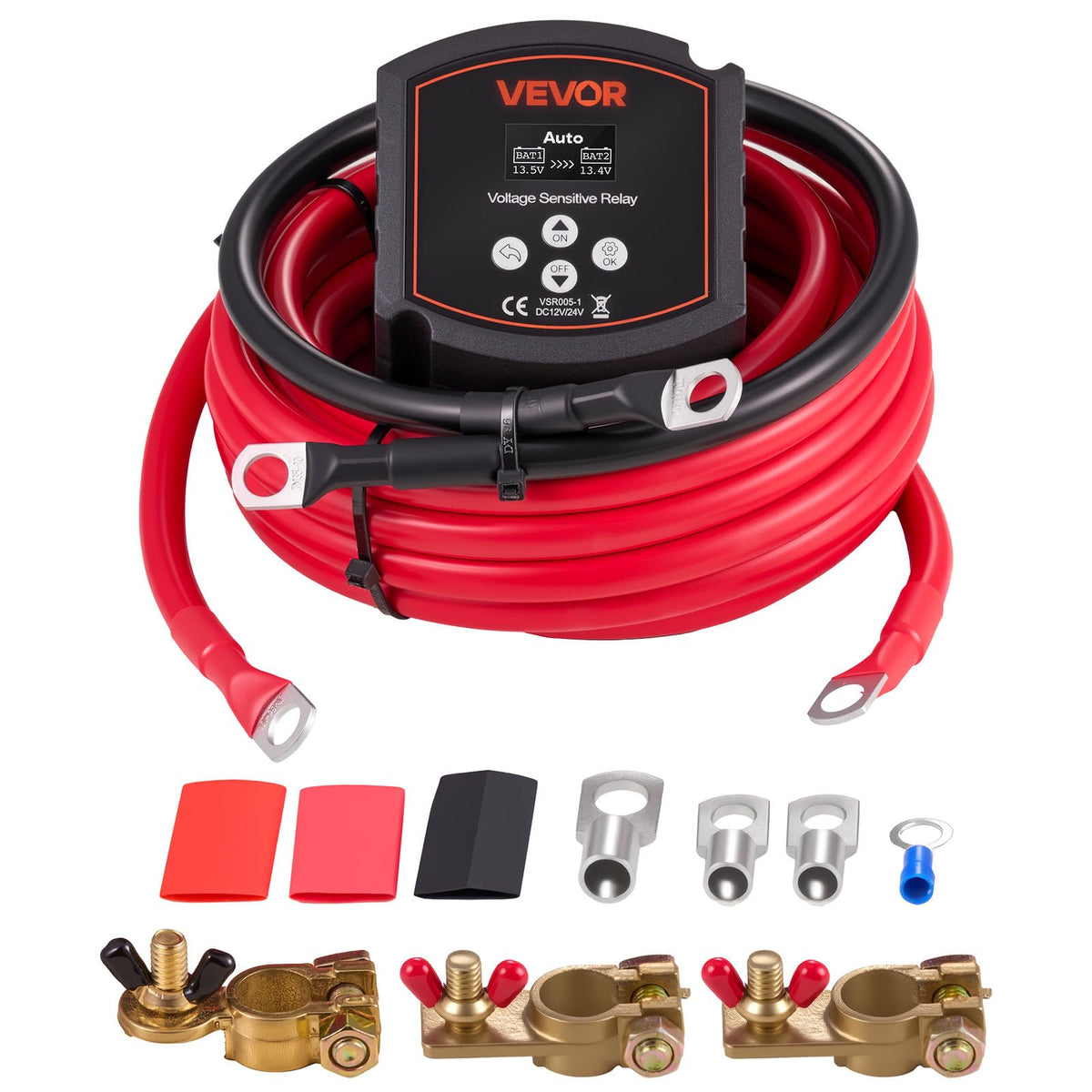 VEVOR front view of isolator kit showing compact design and ports for clean installs