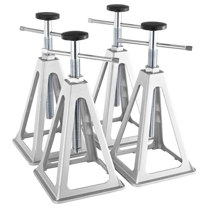 VEVOR front view of four jacks showing compact portability and easy storage