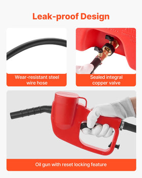VEVOR 10 ft steel-wire hose closeup showing reinforced, kink-resistant delivery