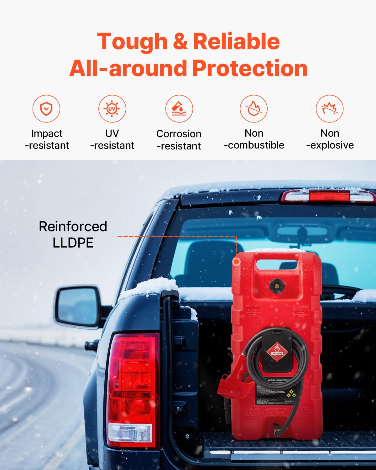 VEVOR manual pump detail demonstrating hand‑pump operation for power‑free use