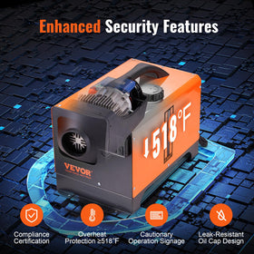 VEVOR integrated 5L fuel tank display for long runtime and fewer refills