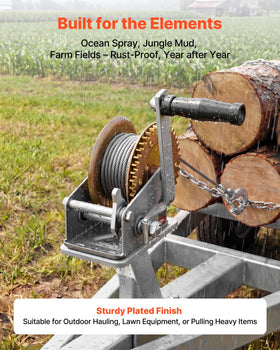 VEVOR galvanized finish showing corrosion resistance for marine environments