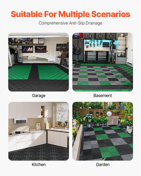 VEVOR garden pathway tiles showing outdoor durability and improved wet-weather safety