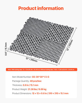 VEVOR mat under garden workstation keeping feet dry and protecting subfloor