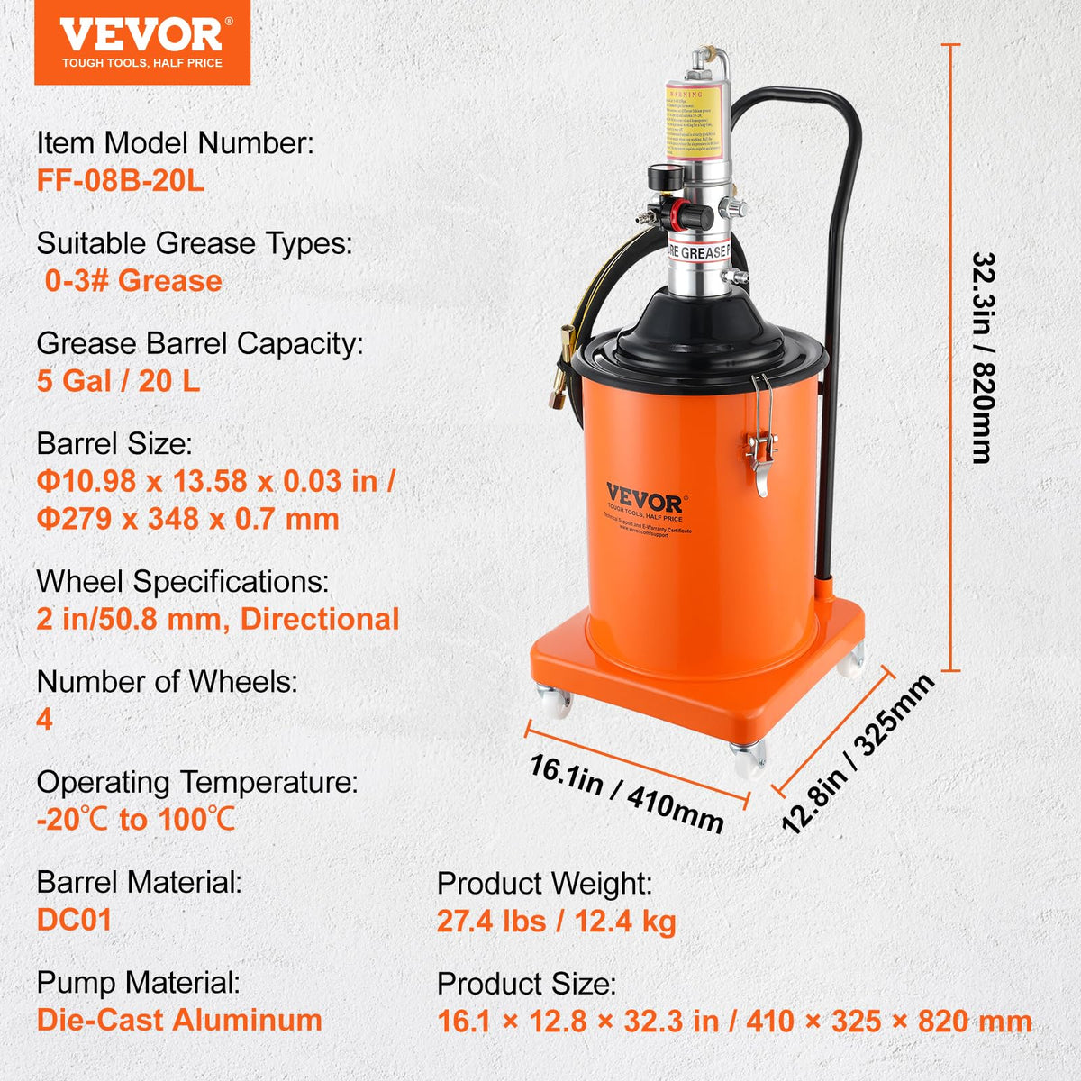 VEVOR pump in workshop use speeding vehicle and equipment maintenance