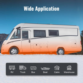 VEVOR Bluetooth app on phone showing remote preheat benefit