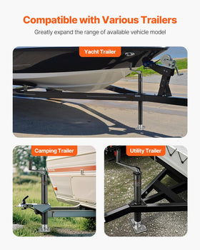 VEVOR multi-level height adjustment close-up enabling precise trailer leveling