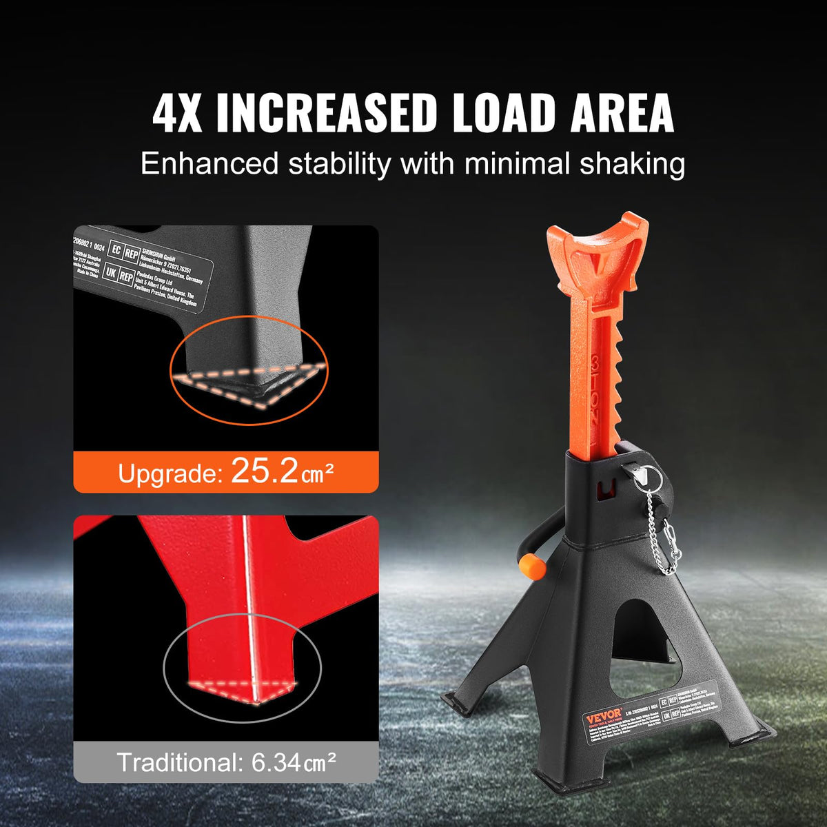 VEVOR ratchet handle for quick height adjustment and secure lock