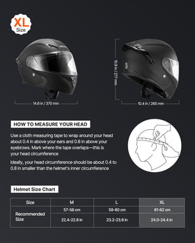 VEVOR helmet close-up of large clear visor improving wide-angle visibility