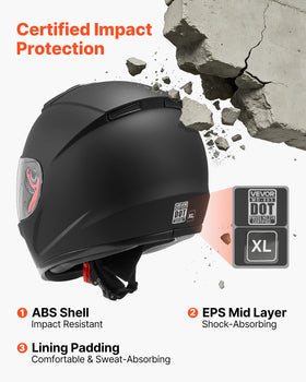 VEVOR helmet rear vents visible to show improved airflow and cooling