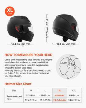 VEVOR helmet side profile highlighting balanced weight and chin coverage