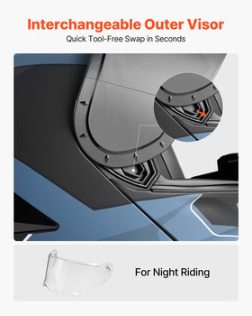 VEVOR helmet side vents detail improving airflow and anti-fog performance
